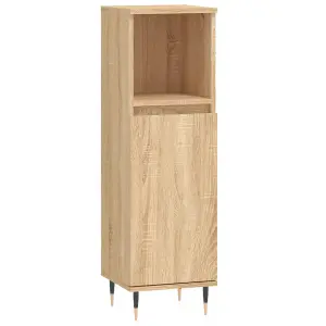 Berkfield Bathroom Cabinet Sonoma Oak 30x30x100 cm Engineered Wood