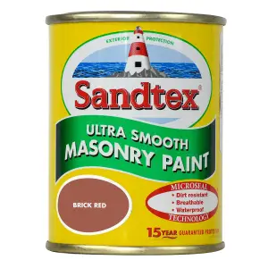 Sandtex Ultra smooth Brick red Masonry paint, 150ml Tester pot