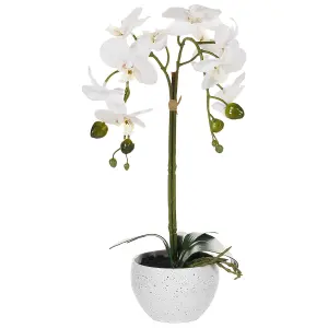 Beliani Retro Artificial Plant ORCHID White