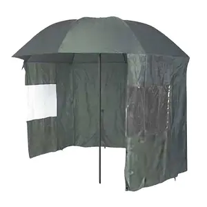 UMBRELLA HEAVEN Green 2.2m Outdoor Leisure & Fishing Umbrella With Zip-On Detachable Wind Shelter