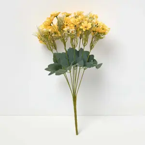 Homescapes Artificial Wild Daisy Yellow Bouquet Flower, 46 cm