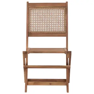 Set of 2 Garden Chairs PARAGGI Certified Acacia Wood Light Wood