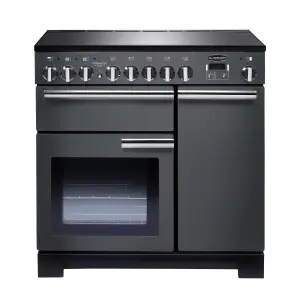 Rangemaster PDL90EISL/C Freestanding Electric Range cooker with Induction Hob - Slate