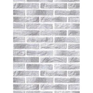 Erismann Duplex Brick Wallpaper White (430310-BUR)