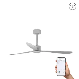 Luminosa Amelia Large Grey Ceiling Fan Smart, 6 Speed