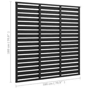 Berkfield Fence Panel WPC 180x180 cm Black