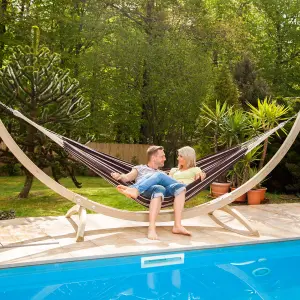 Amazonas Barbados Mocca Double Cotton Traditional Garden Hammock With Bag