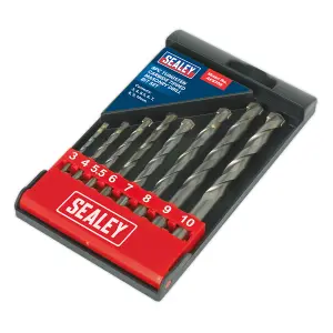 Sealey Tungsten Carbide Tipped Masonry Drill Bit Set 8pc AK5708