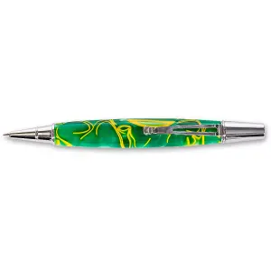 Shockwave Acrylic Pen Blank - Green with Yellow