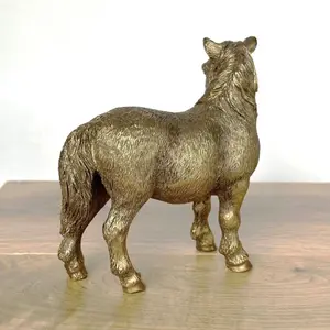 Shetland Pony figurine from the Leonardo Reflections Bronzed range, gift boxed.