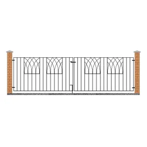 ABBI Metal Scroll Driveway Gate 3095mm GAP x 812mm High ABZP12