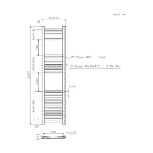 Rinse Bathrooms Electric Heated Towel Rail Curved Black Bathroom Towel Radiator 1200x300mm - 600W