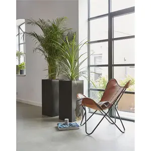 Capi Planter Urban Smooth Rectangle 36 x 79 cm Black