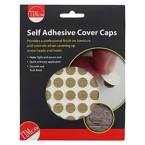 Timco - Self-adhesive Screw cover - Odessa Oak (Size 13mm - 112 Pieces)