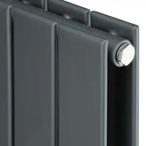 Ximax Vertirad Duplex Universal HWD180295A Anthracite Horizontal or vertical Designer 3003BTU Radiator, (W)295mm x (H)1800mm