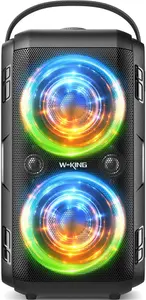 W-KING Bluetooth Speaker Loud- (180W PEAK)80W Super Bass, Huge 105Db Sound, Portable Party Wireless Outdoor Speaker/4 Drivers(24.04'' Woofer)