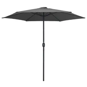 Berkfield Outdoor Parasol with Aluminium Pole 270x246 cm Anthracite