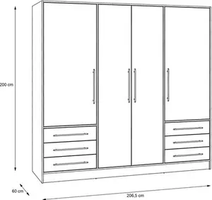 Ingram 4 Door Wardrobe Zipcode Design