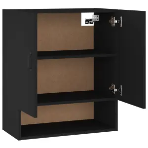 Berkfield Wall Cabinet Black 60x31x70 cm Engineered Wood