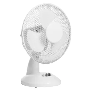 Hardys 9" Oscillating Desk Fan 2 Speed Tabletop Electric Office Pedestal Cooling Air