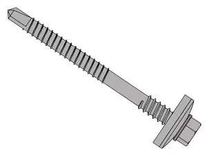 ForgeFix TFHW16CPSD55105L TechFast Composite Panels to Steel Hex Screw No.3 Tip 5.5 x 105mm Box 100 FORTFHW5105L