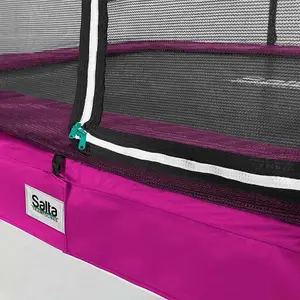 10ft x 7ft Salta Pink Comfort Edition Rectangular Trampoline with Enclosure