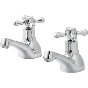 GoodHome Etel Bath Pillar Tap, Pack of 2