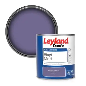 Leyland Trade Vinyl Matt Walls & Ceilings Emulsion Paint Powdered Violet (PPG17-07) 1L