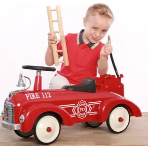 Goki Metal Fire Brigade Ride-On Vehicle