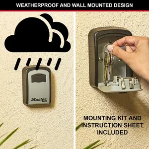 Master Lock Wall-mounted External Combination Key safe Medium