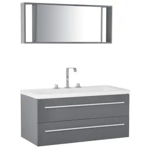 Floating Bathroom Vanity Set Grey ALMERIA