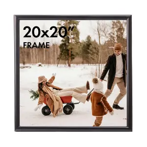 Kenro Frisco Series Black Photo Frame 20x20 Inch / 50x50cm Wall Hanging with Glass Front - FR5050B