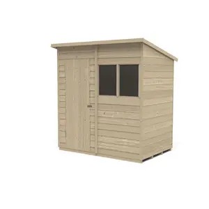 6 ft. W x 4 ft. D Solid Wood Garden Shed