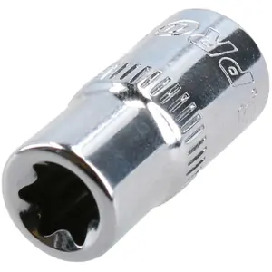 E8 Female Torx Socket Star Bit 1/4" Drive Standard External Chrome Vanadium