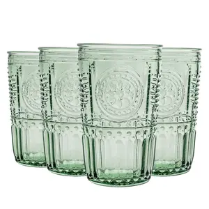 Romantic H Romantic Romantic Highball Glasses (Set of 4) Green / 475