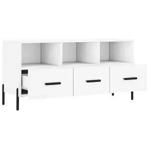 Berkfield TV Cabinet White 102x36x50 cm Engineered Wood