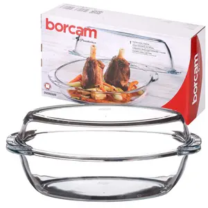 Urbn-Living Oval Glass 2 Piece Casserole Bakeware Set