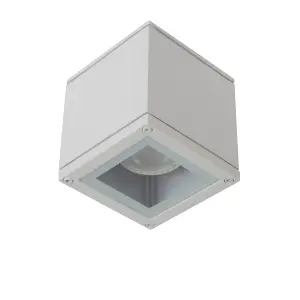 Lucide Aven Modern Surface Mounted Ceiling Spotlight Bathroom - 1xGU10 - IP65 - White