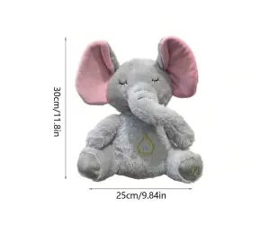 Elephant Cartoon Breathing Plush Toy To Sleep With