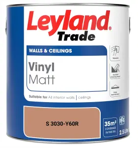 Leyland Trade Vinyl Matt Walls & Ceilings Emulsion Paint (S 3030-Y60R) 2.5L