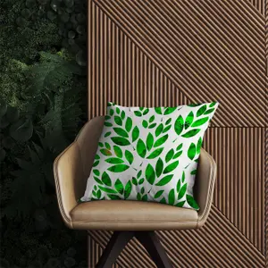 Watercolor Abstract Leaves Outdoor Cushion 60cm x 60cm