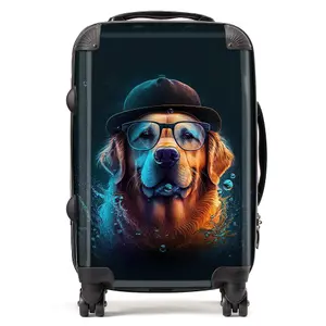 Golden Retriever Dog Splashart Suitcase - Cabin