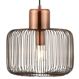 Hanging Ceiling Pendant Light ANTIQUE COPPER WIRE Shade Modern Lamp Bulb Holder