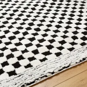 EKTA Skandi Checkered Runner Rug  80 x 220 cm