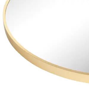 nielsen Acton Round Aluminium Framed Mirror, Gold, 60cm