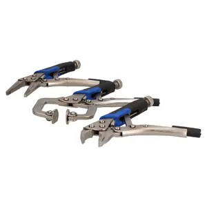 Mini Locking Pliers Clamp Mole Vice Grip Plier For Hobby Craft Welding 3pc Set