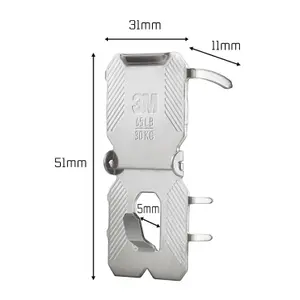 3M Claw Drywall Picture hanger (H)51mm (W)31mm, Pack of 2