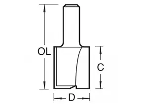 Trend 4/80 x 1/2 TCT Two Flute Cutter 25.4 x 37mm