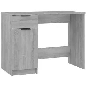 Berkfield Desk Grey Sonoma 100x50x75 cm Engineered Wood