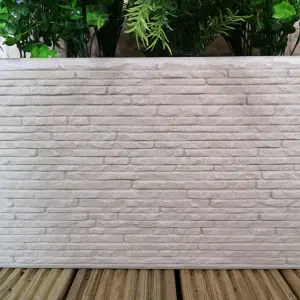 25cm Stone Coloured Plastic Slate Effect Garden Patio Trough